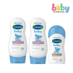 Cetaphil 2-Piece Moisturizing Bath And Wash + FREE Shampoo Bundle