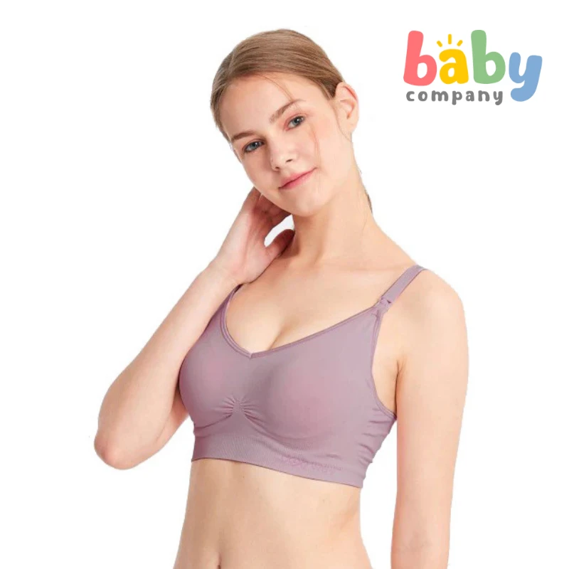 Mamaway Ultralight Anti-bacterial Seamless Maternity & Nursing Bra - Taro 1 Mamaway Ultralight Anti-bacterial Seamless Maternity & Nursing Bra - Taro