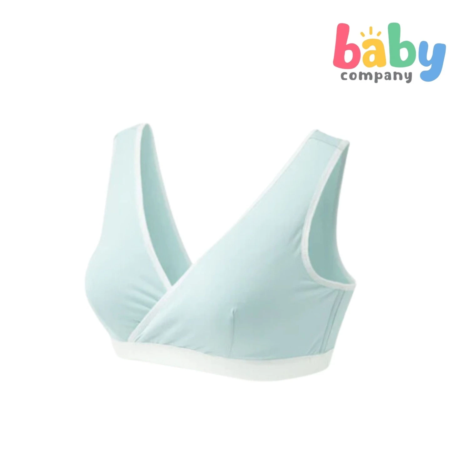 Mamaway Antibacterial Crossover Sleeping & Nursing Bra With Pads, Blue 2 Mamaway Antibacterial Crossover Sleeping & Nursing Bra With Pads, Blue - Image 2