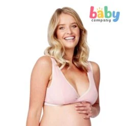 Mamaway Antibacterial Crossover Sleeping & Nursing Bra With Pads, Pink -VTech Shop 10083995 3 1