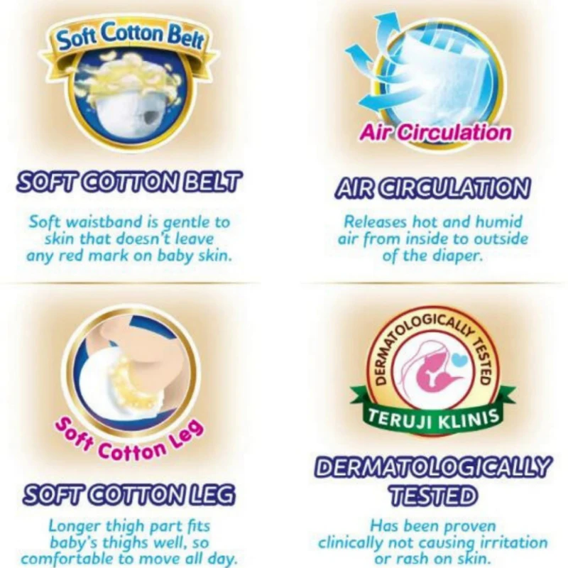 MamyPoko Royal Soft Taped Diapers - Large, 40 Pads X 2 Packs 3 MamyPoko Royal Soft Taped Diapers - Large, 40 Pads X 2 Packs - Image 3