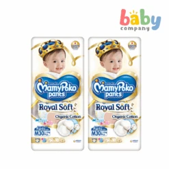 MamyPoko Royal Soft Diaper Pants - Medium, 30 Pads X 2 Packs