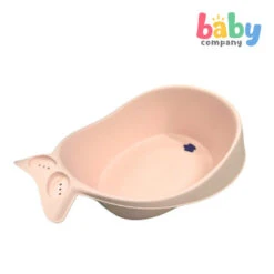 Mom & Baby Whale Bath Tub With Drainer - Pink