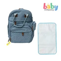 Baby Company Travel Backpack With Diaper Changing Pad - Blue