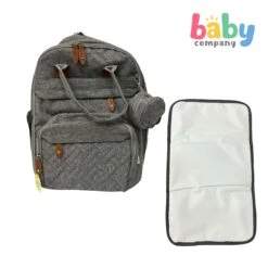 Baby Company Travel Backpack With Diaper Changing Pad - Gray