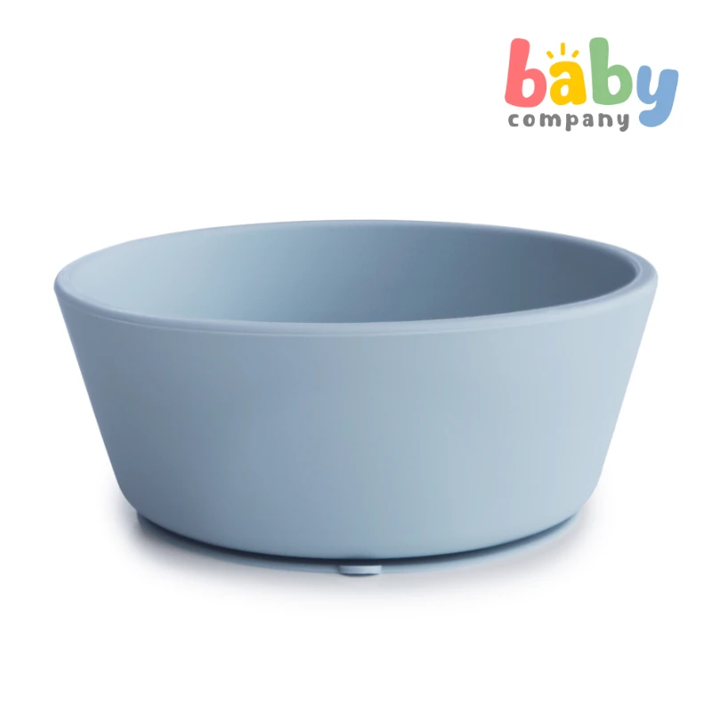 Mushie Silicone Suction Bowl - Powder Blue 2 Mushie Silicone Suction Bowl - Powder Blue - Image 2