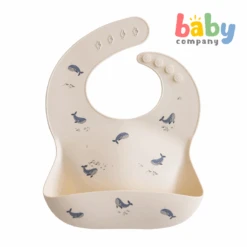 Mushie Silicone Bib - Whales