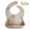 Mushie Silicone Bib - Lilac Flowers