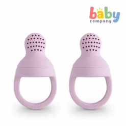 Mushie Silicone Fresh Food Feeder 2-pack - Soft Lilac