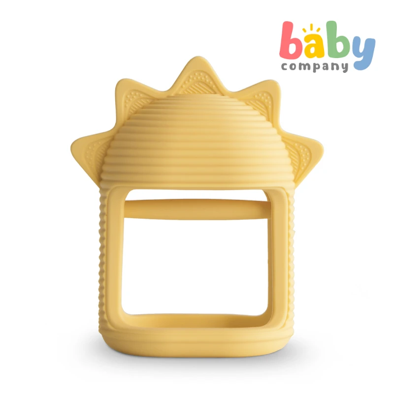 Mushie No Drop Teether - Sun Yellow 1 Mushie No Drop Teether - Sun Yellow
