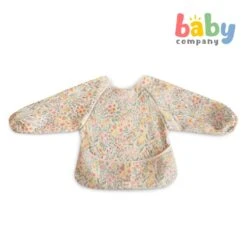 Mushie Long Sleeve Bib - Pastel Blooms