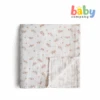 Mushie Swaddle Printed - Pink Flowers