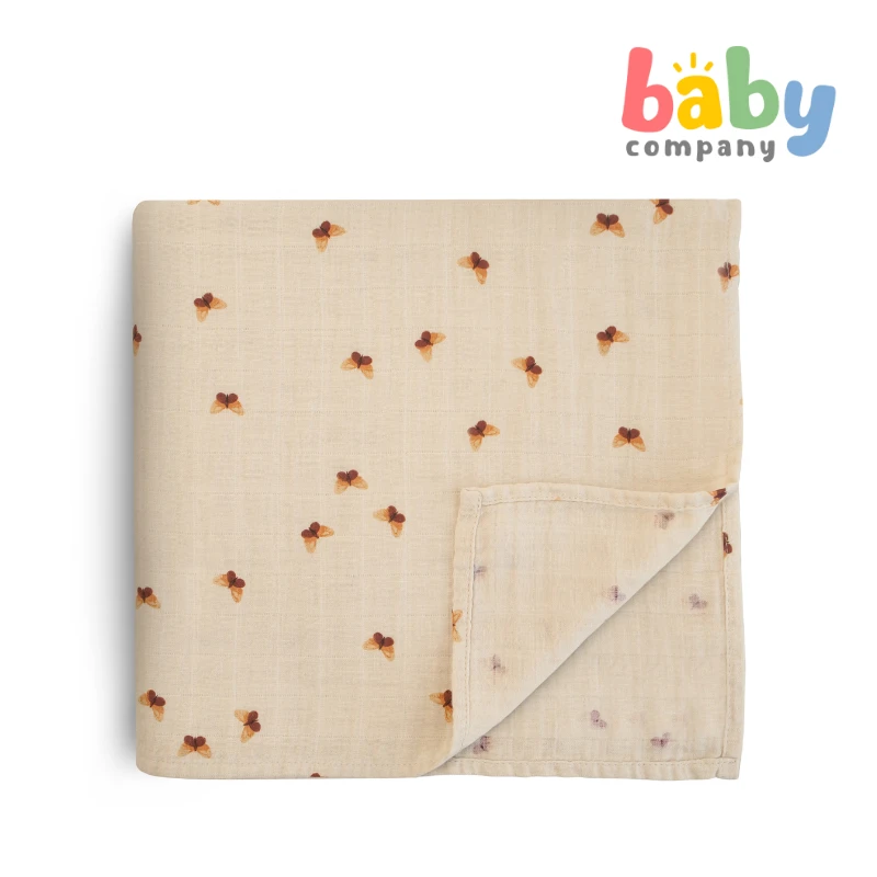 Mushie Swaddle Printed - Butterflies 1 Mushie Swaddle Printed - Butterflies