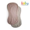 Mushie Burp Cloth 2-Pack - Blush/Fog