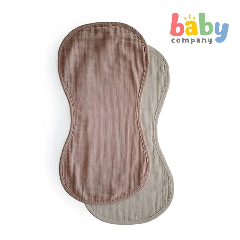 Mushie Burp Cloth 2-Pack - Natural/Fog 1 Mushie Burp Cloth 2-Pack - Natural/Fog
