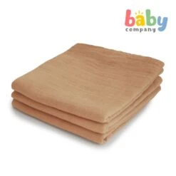 Mushie Muslin Cloth 3-pack - Fall Yellow