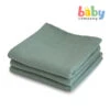 Mushie Muslin Cloth 3-pack - Roman Green
