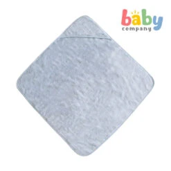 Mushie Hooded Towel - Baby Blue