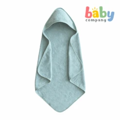 Mushie Hooded Towel - Sea Mist