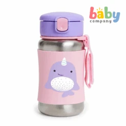 Mushie Skip Hop Zoo SS Straw Bottle - Narwhal