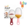 Boon Pulp Silicone Feeder - Orange & Pink (Pack Of 2)