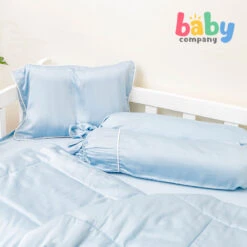 Sleepery Organic Bamboo Baby Bedding 5pc Set - Blue -VTech Shop 39118274 2