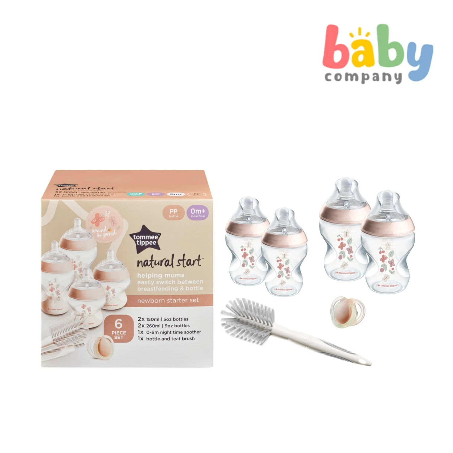 Tommee Tippee Natural Start Newborn Starter Set - Pink 2 Tommee Tippee Natural Start Newborn Starter Set - Pink - Image 2
