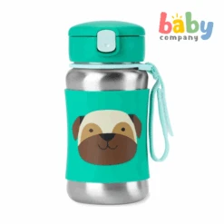 Skip Hop Zoo Ss Straw Bottle - Pug
