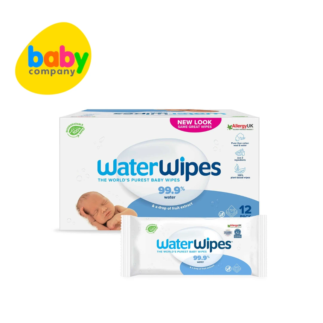 WaterWipes Mega Value Box Biodegradable - 60s, Pack Of 12 2 WaterWipes Mega Value Box Biodegradable - 60s, Pack Of 12 - Image 2