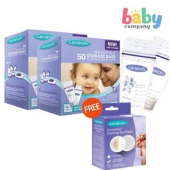 Lansinoh Breastmilk Storage Bag Pack Of 50 (Box Of 2, With Free Soothies Gel)