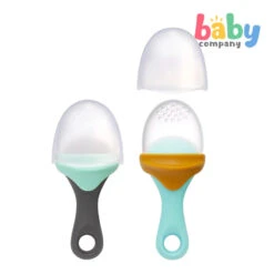 Boon Pulp Silicone Feeder - Blue & Mustard (Pack Of 2)